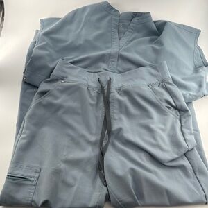 Figs Women's Track Jogger Pants in Light Blue